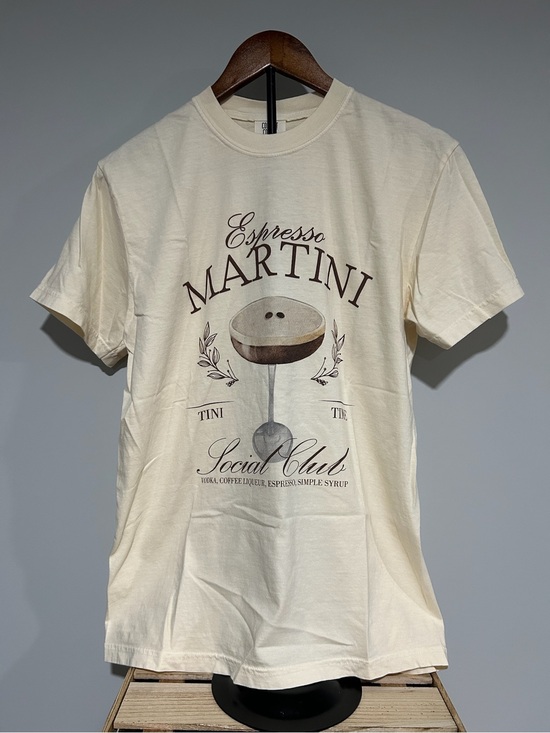 Tops Nwot Unisex Espresso Martini Social Club Graphic Tee Cream tops-nwot-unisex-espresso-martini-social-club-graphic-tee-cream